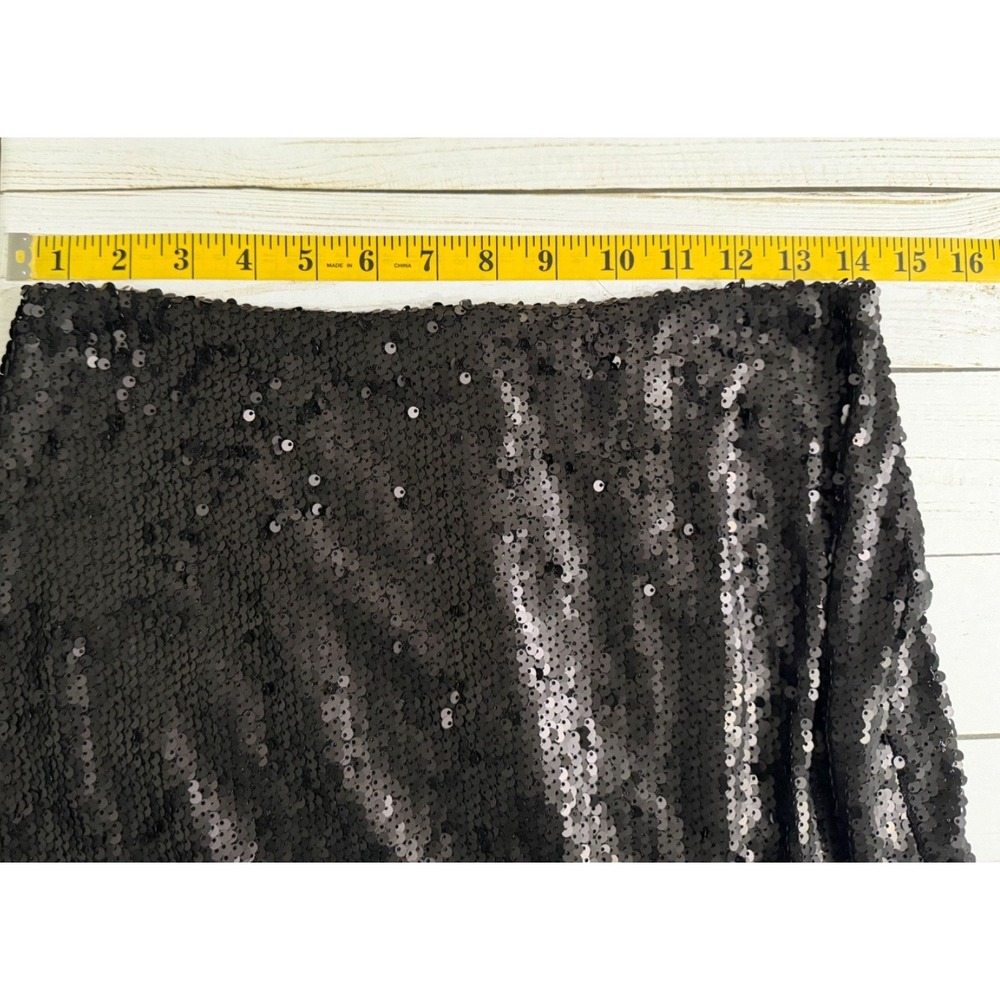 Minkpink Sequin Pencil Skirt‎ Women's Size Small Black Party Holiday NYE - Picture 3 of 6